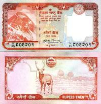 *20 nepálskych rupií Nepál 2008, P62a UNC - Kliknutím na obrázok zatvorte -